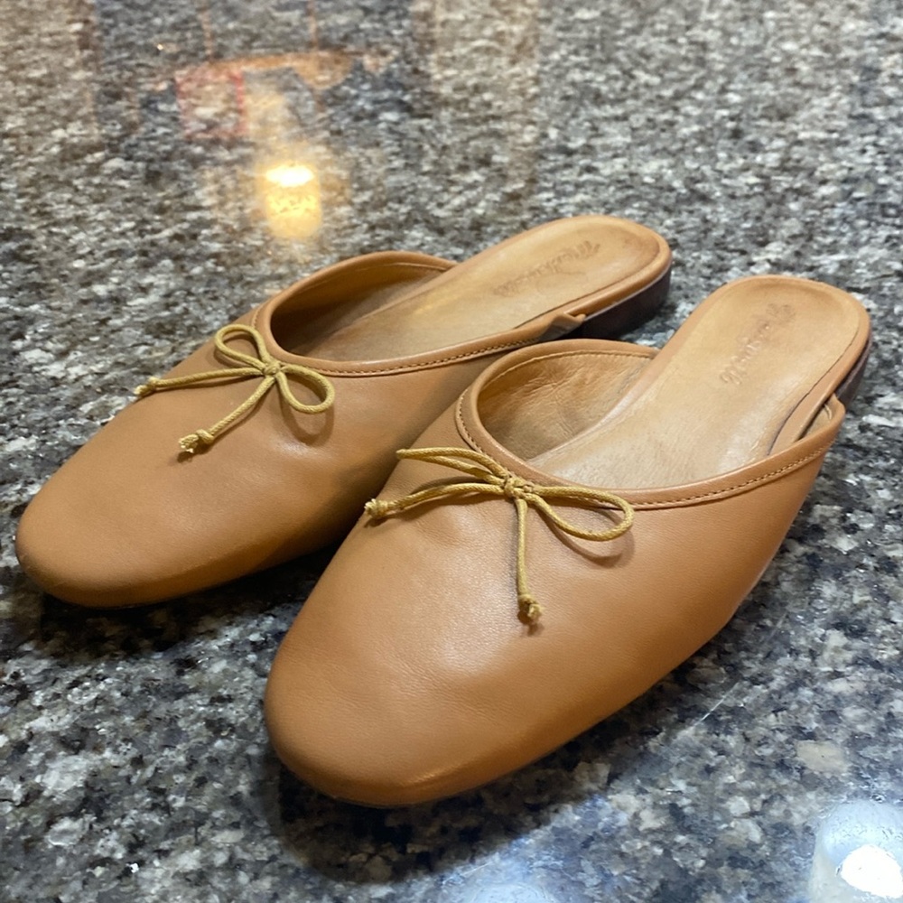 The madewell Adelle Ballet Mule in Leather